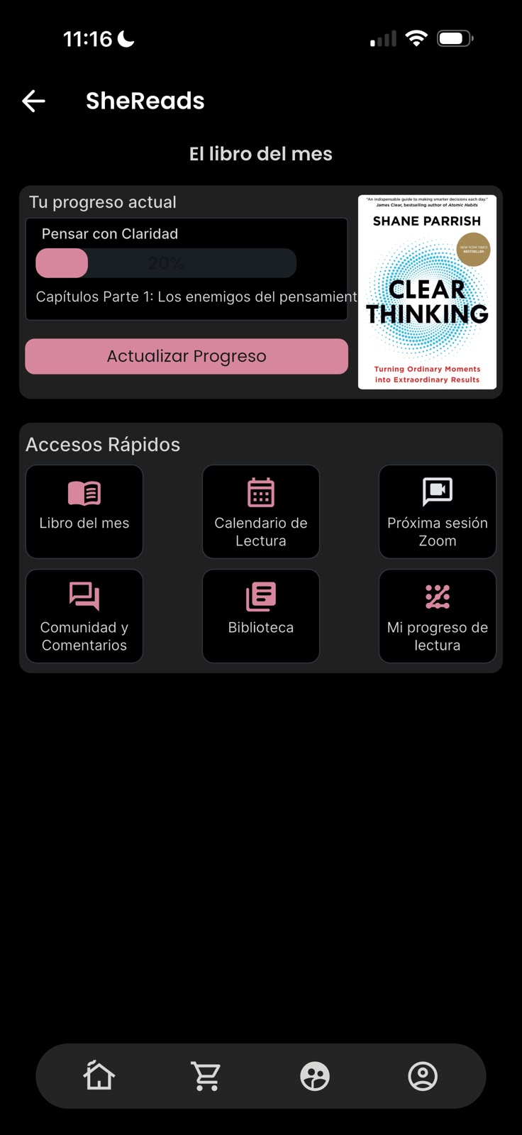SheReads, club de lectura en la app